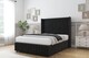 image 3 of Sloomy Marlborough Black Plush Divan Bed Base No Drawers With 54 Inch Wingback Headboard & 12 Inch Matching Footboard | Black | Black | Small Single | 1