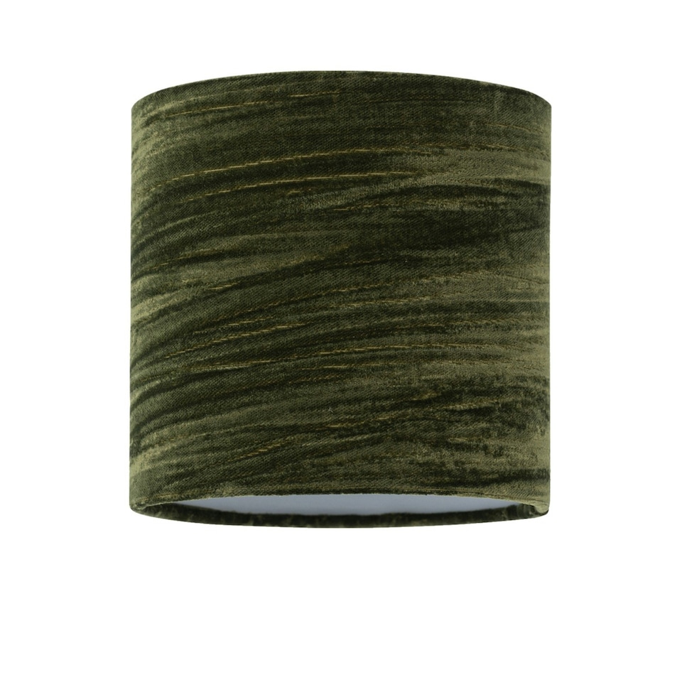 image 1 of Set of 2 Romana - Brushed Chrome Touch Operated Table Lamps Bedside Lights Dark Green Crushed Velvet Shade Silver | Green