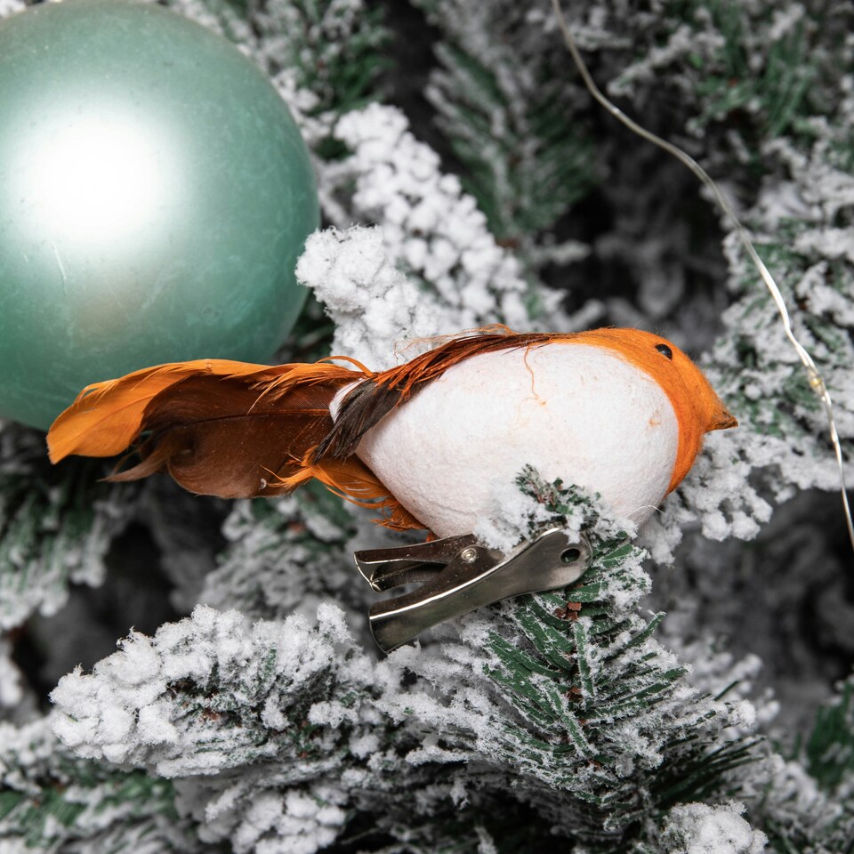 image 1 of 11cm Red Robin Christmas Clip on Decoration