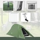 image 6 of Outsunny Double Layer Camping Tent for 1-2 Man, 2000mm Waterproof, Green