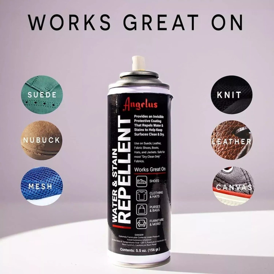 image 1 of Angelus Water & Stain Repellant - Easy Application Aerosol for Leather 5.5oz | Clear