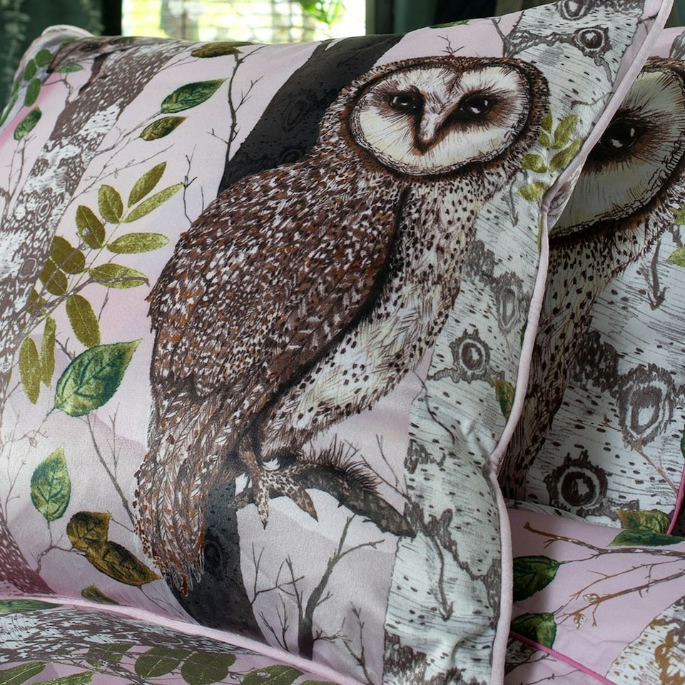 image 1 of The Forest at Twilight Duvet Cover Set – 100% Cotton, 200 Thread Count, Digital Print & Piped Edge Multi | Multicoloured | Double