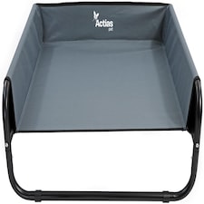 Actiaspet Elevated Dog Bed Steel Frame Raised Pet Cot Black or Grey (Grey, Medium)