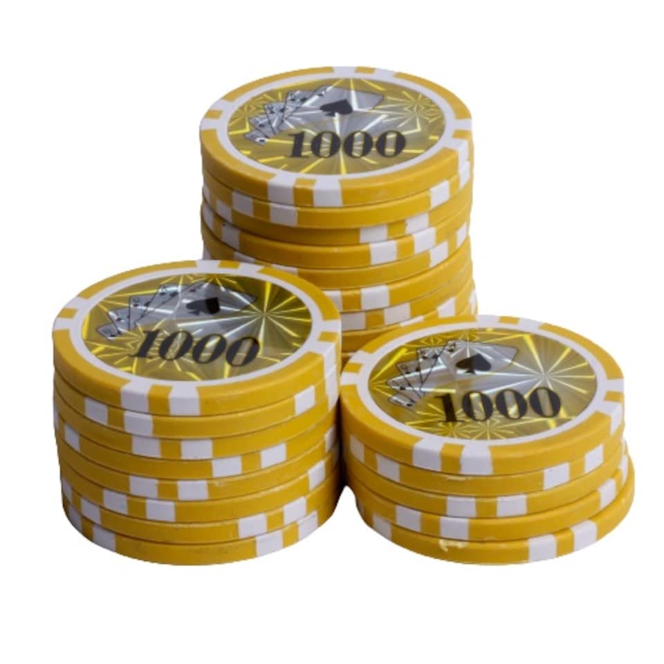 image 1 of Traditional 13.5G Poker Chips - Pack of 25 - Various Denominations | Purple