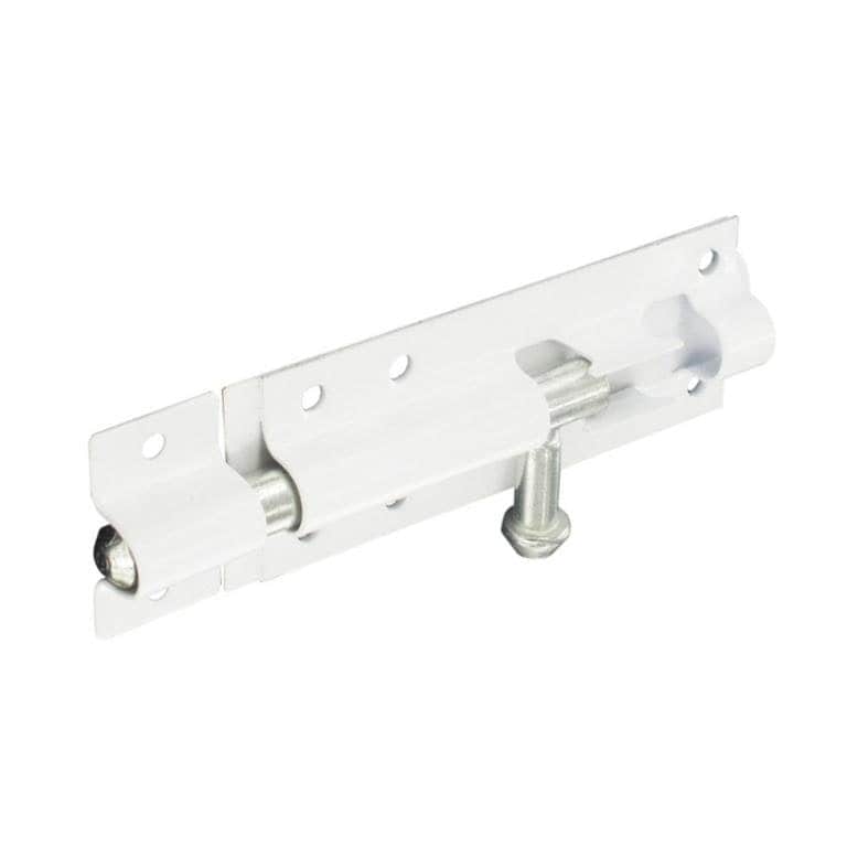 Securit Tower Bolt - White/White - 100mm