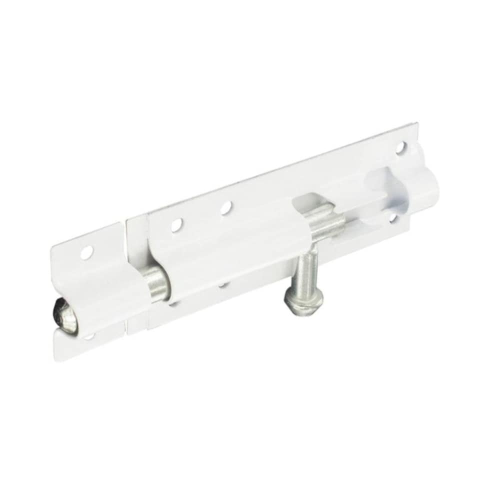 Securit Tower Bolt - White/White - 100mm