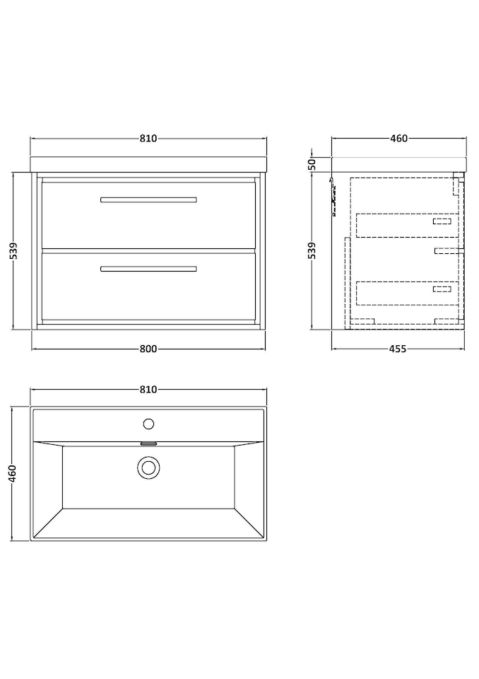 image 1 of Bathroom Wall Hung 2 Soft Close Drawer Vanity Unit Basin, Green, 800mm | Green | Reed Green | 1