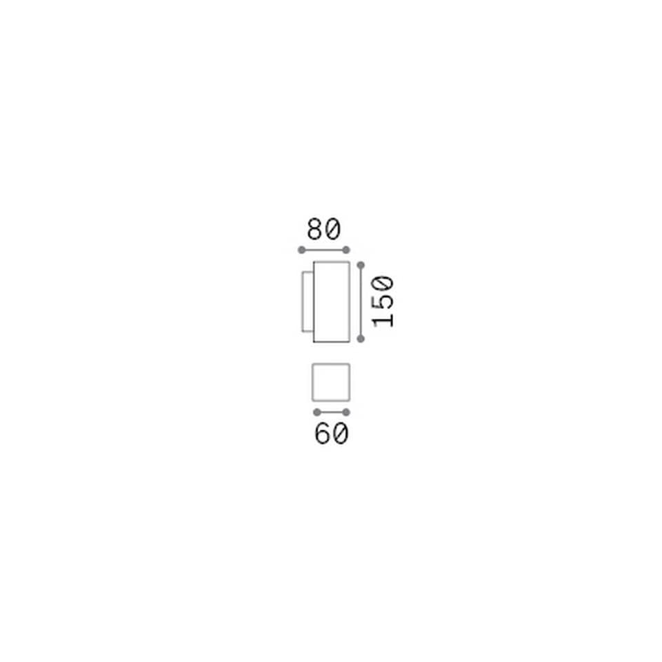 image 1 of Look 15cm Square Up & Down Wall Lamp Copper 2x GU10