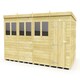 image 1 of 16 x 8 Feet Pent Shed - Single Door With Windows - Wood - L231 x W474 x H201 cm Brown