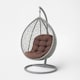 image 1 of Homescapes Chocolate Brown Round Egg Chair Swing Cushion | Brown