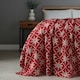image 2 of Christmas Traditional Snow Flake Reversible Throw, Red