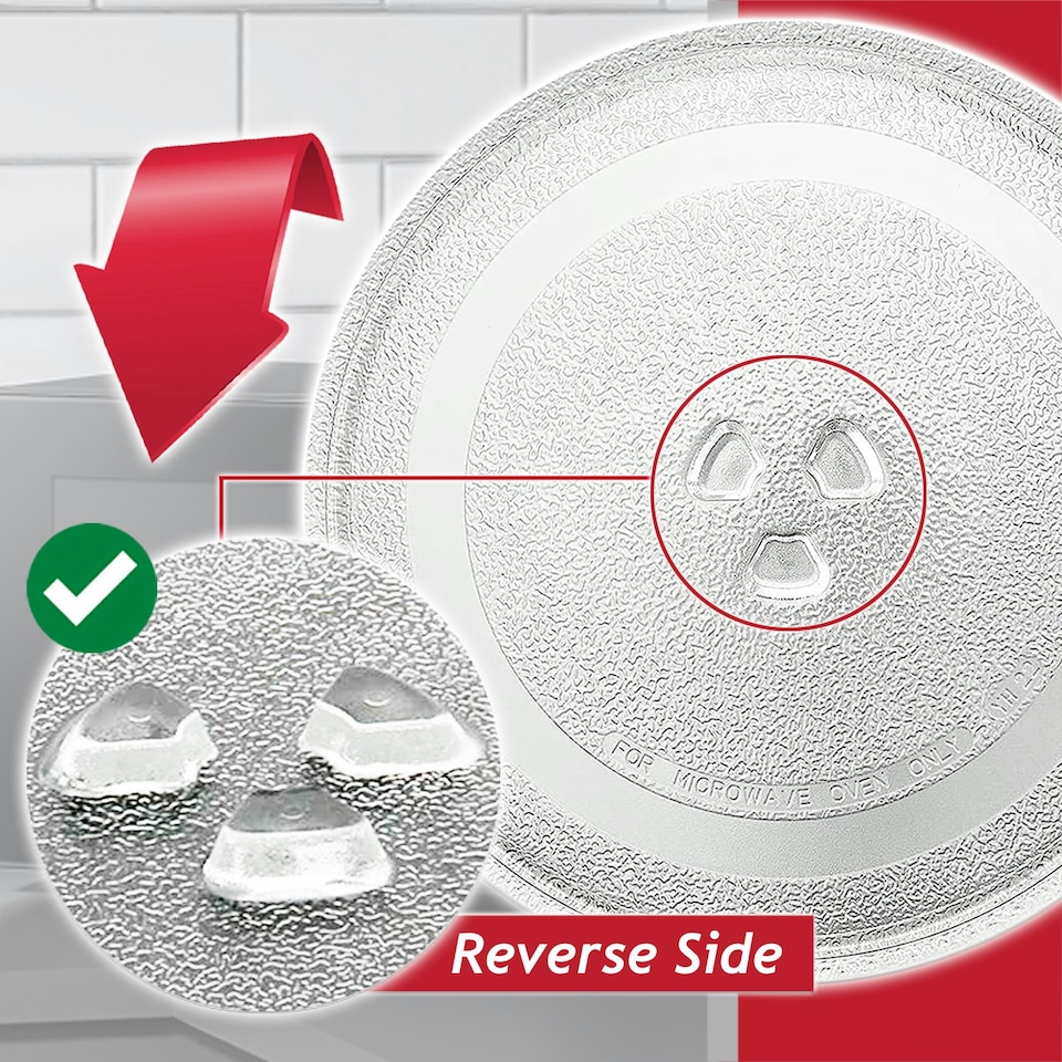 image 1 of SPARES2GO Universal Microwave Turntable Plate Y Type Glass Dish Tray (12.75" / 32.4cm / 324mm)