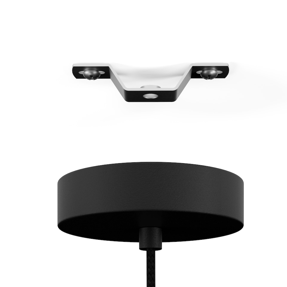 image 1 of EGLO Callow Steel and Wood Black/Brown Single Pendant | Copper