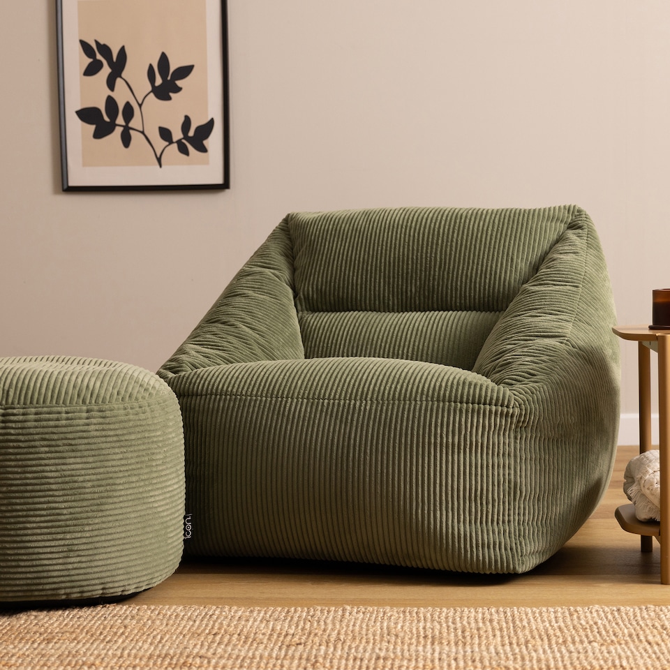 image 1 of Natalia Large Beanbag Corduroy Sage Green | Green | Green | XL | 2