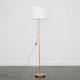 image 1 of ValueLights Charlie Copper Floor Lamp White Taper Shade & Bulb 