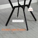 image 4 of HOMCOM Small Kitchen Table with Black Steel Legs, Dining Table, Brown