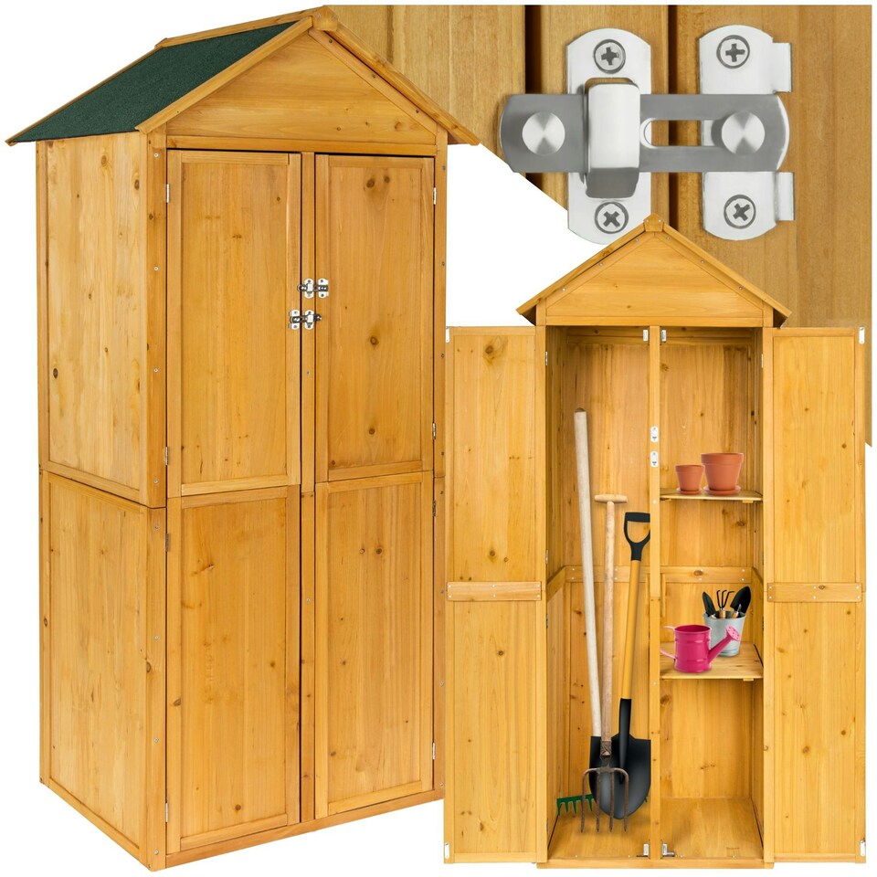 image 1 of Garden Shed with Pitch Roof - impregnated wood, Bitumen roofing felt Brown