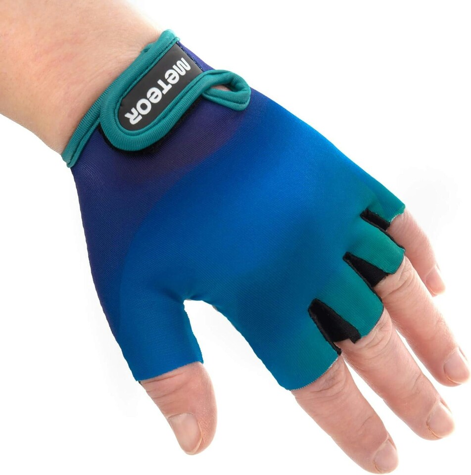 image 1 of Meteor Kids Bike Gloves – Breathable, Non-Slip, Padded for Comfort & Safety | Blue | Fluid Blue | M