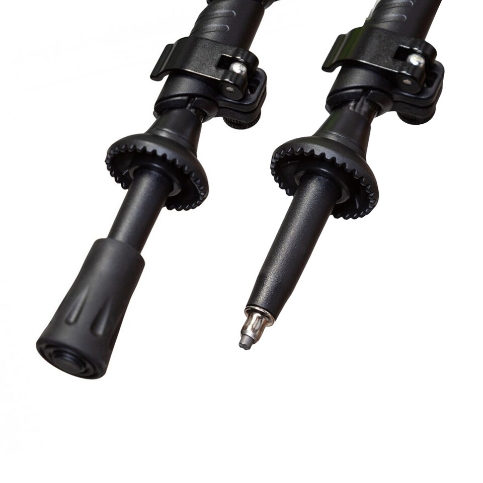image 1 of Carbon Pole Lightweight 3 Section Adjustable Hiking Trekking Outdoor Gear | Black | Black | One Size | 1