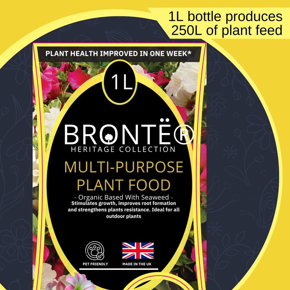 image 1 of Bronte Heritage Collection Concentrated Houseplant Food 1L Organic Seaweed-Enriched Liquid Fertiliser