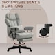 image 8 of HOMCOM Office Chair, Ergonomic Desk Chair with Foot Rest, Grey Grey