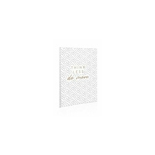 Bookidz Think Less Do More Spotted A4 Notebook - White/Black/Rose Gold - One Size