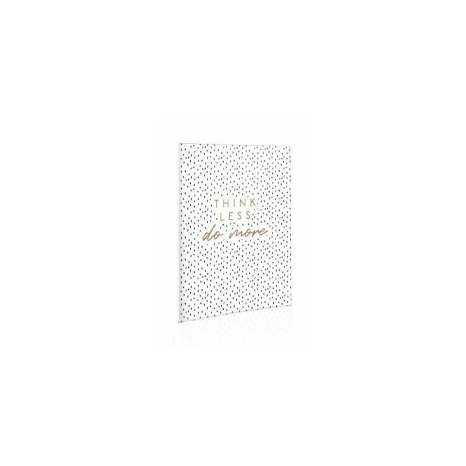 Bookidz Think Less Do More Spotted A4 Notebook - White/Black/Rose Gold - One Size