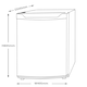 image 3 of SIA UCF50WH 50cm White Freestanding Under Counter Freezer 80L White