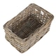 image 6 of Medium Rectangular Grey Rattan Storage Basket | Grey | Grey