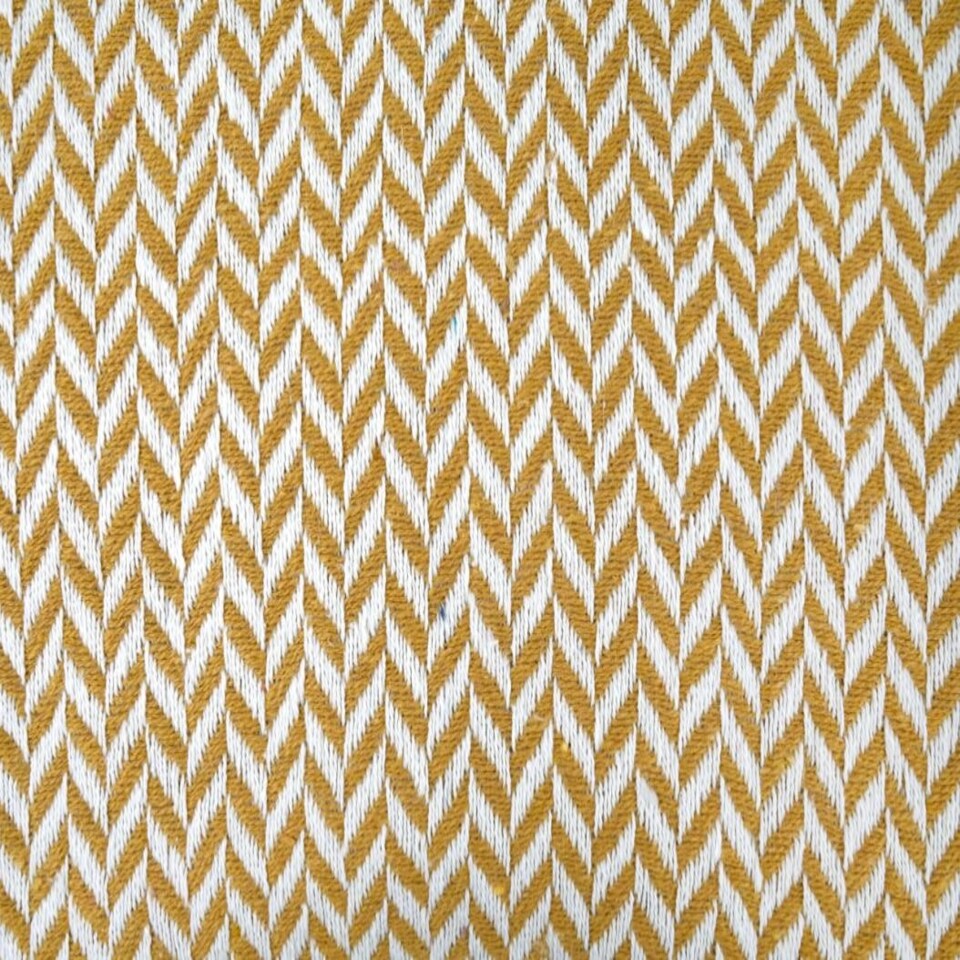 image 1 of Chevron Collection Recycled Cotton Throw in Ochre (90" x 100") Yellow | Yellow