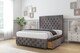 image 4 of Sloomy Vienna Slate Naples Divan Bed Base No Drawers With 54 Inch Floor Standing Headboard & 12 Inch Matching Footboard | Grey | Slate | Double | 1