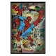image 1 of Gloss Black Framed Retro Spiderman Compilation Maxi Poster | Multi