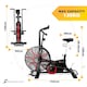 image 8 of Strongology TITANIUM Assault Bike Adjustable Resistance Dual Belt Magnetic 24” Fan Professional Air Bike with Clear LCD Display