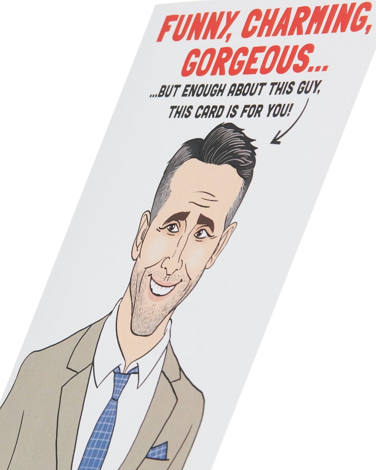 image 1 of Humour Birthday Card - Ryan Reynolds