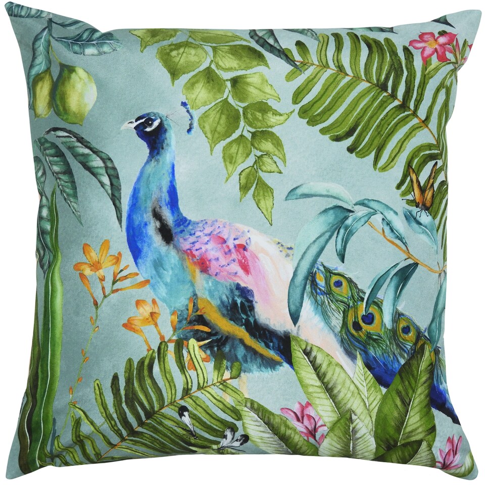 image 1 of Evans Lichfield Peacock Outdoor Cushion