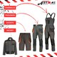 image 7 of ArtMas Grey Orange Work Trousers for Men  Durable Design with Knee Pad Pockets Cargo Storage and Reinforced Seams Size UK40