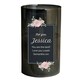 image 6 of Personalised Floral Smoked Glass LED Candle White
