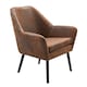 image 5 of Teamson Home Divano Mid Century Aged Fabric Chair, Brown