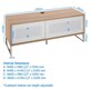 image 3 of Helium TV-Stand with 1 Door & 1 Flap Ligth Oak/White Brown | Light Oak