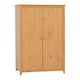 image 1 of Oslo 2 Door Wardrobe - L54 x W82 x H177 cm - Antique Pine | Brown