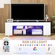 image 3 of HOMCOM TV Stand Cabinet, 145cm Modern TV Unit with Glass Shelves, RGB LED Light for Living Room, Entertainment Unit for 32 40 43 50 52 55 60 inch 4k TV, White