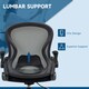 image 5 of Vinsetto Draughtsman Chair Tall Office Chair w/ Adjustable Footrest, Dark Grey 