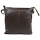 image 2 of Butter Soft Premium Leather Cross Body Bag, Adjustable Shoulder Strap Brown | Brown