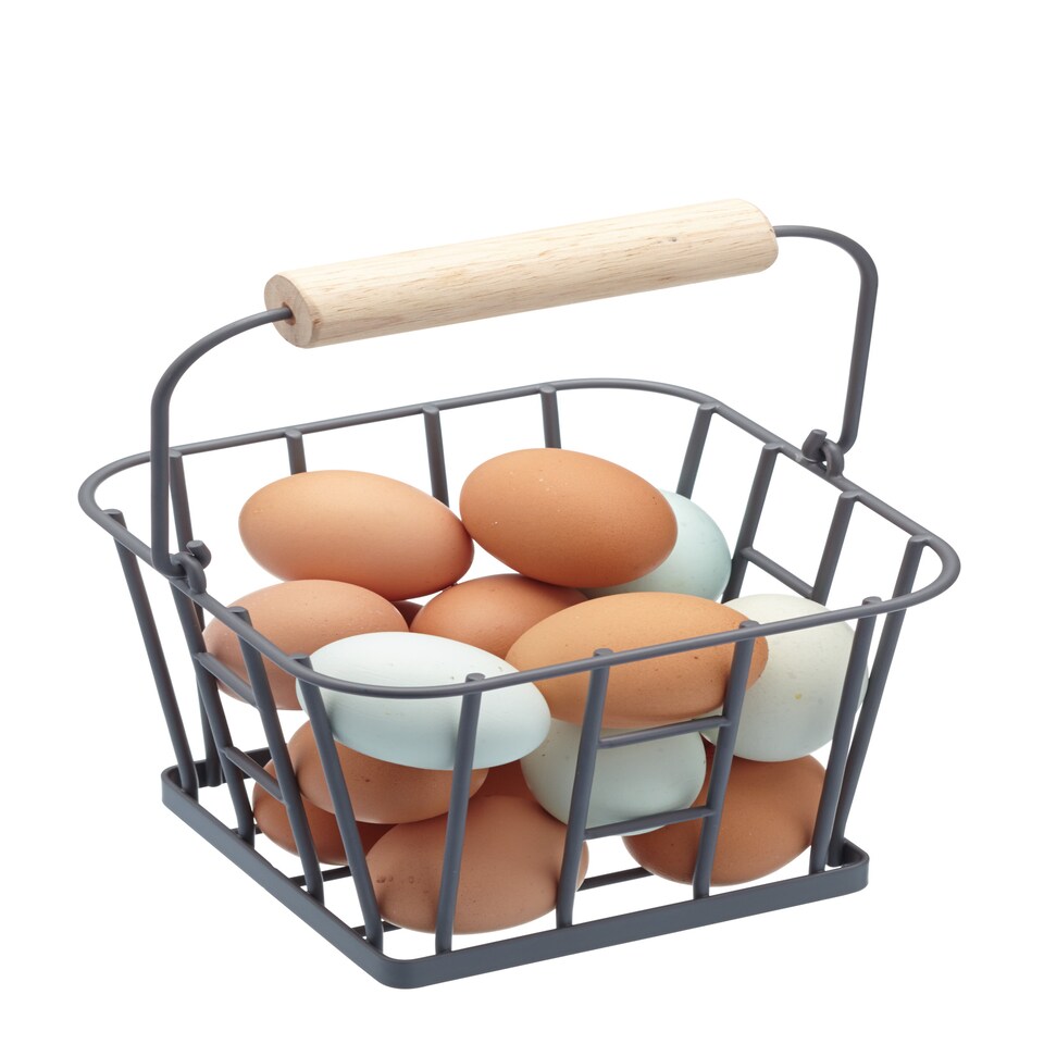 image 1 of KitchenCraft Egg Basket Grey Metal