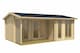 image 2 of Montrose 44-Log Cabin, Wooden Garden Room, Timber Summerhouse, Home Office - L615 x W429.7 x H250.8 cm | Brown
