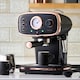 image 2 of Cooks Professional 15-Bar Retro Espresso Coffee Machine 1.2L with Frothing Steam Wand | Black | Black & Copper