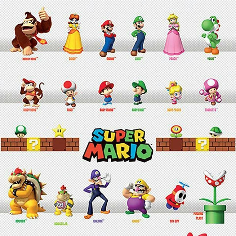 image 1 of Super Mario Poster Character Parade 278 - Multicoloured - One Size
