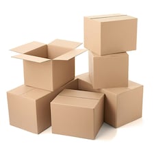 50 x 12 x 9 x 9" (305x229x229mm) Strong Secure Single Wall Cardboard Boxes Ideal For House Moving, Packing & Shipping Items Brown