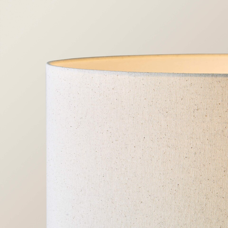 image 1 of ValueLights Desmond Table Tripod Floor Lamp Linen Shade & Bulb | Brown