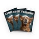 image 1 of Golden Retriever Christmas Card Santa Hat Funny Set of 3 Greeting Cards Blank